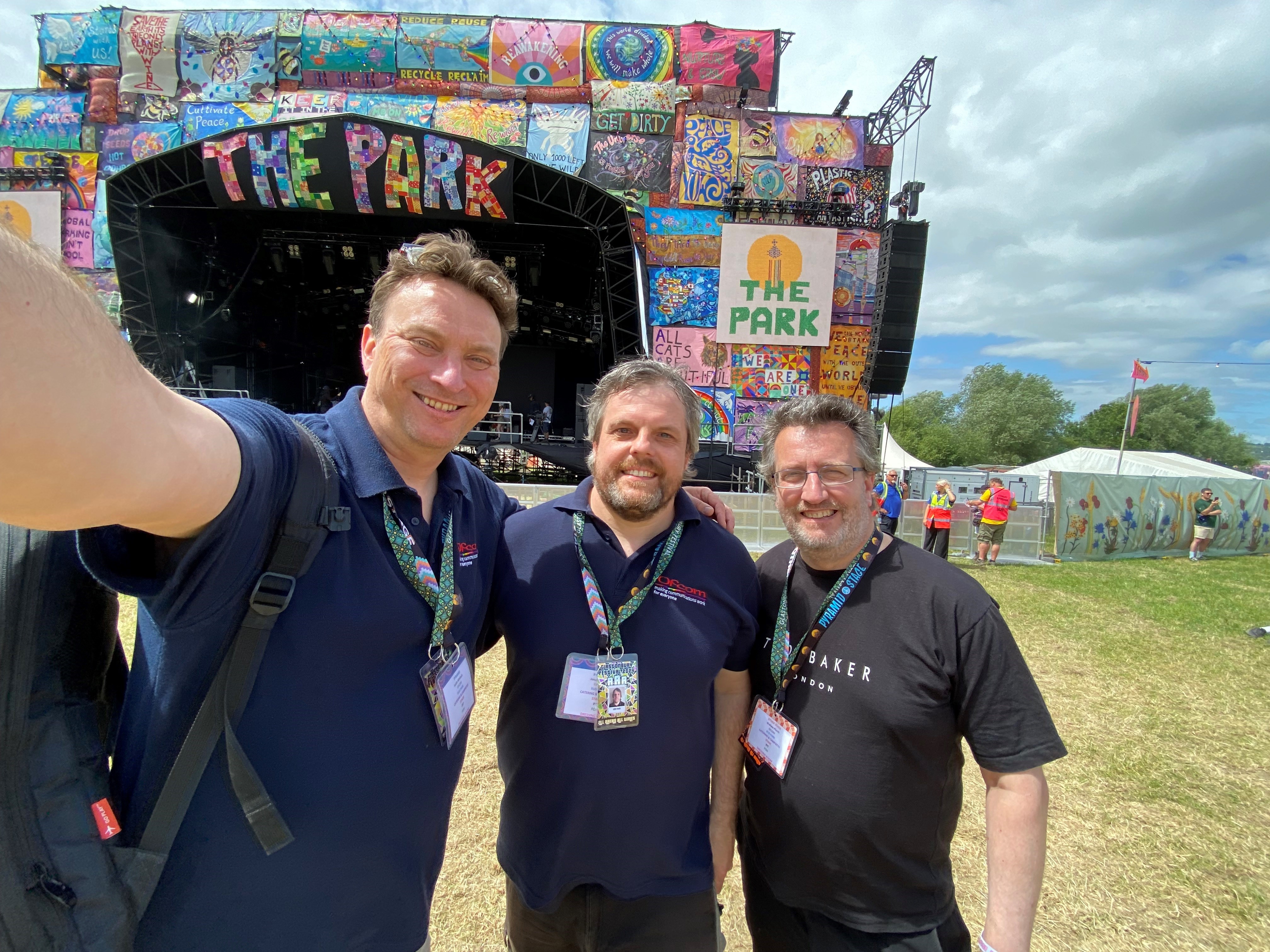 The team at The Park stage